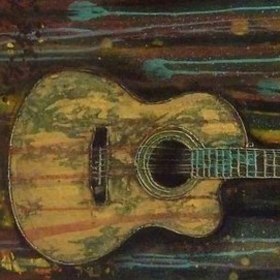 Abstract Guitar Paintings