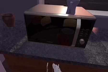 Object interaction in VR using TDW