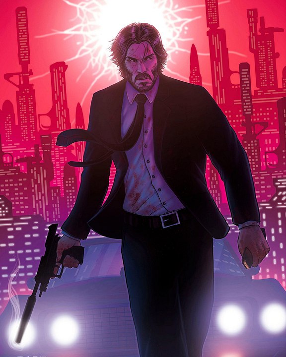 Action Pencils and Cover Art - John Wick