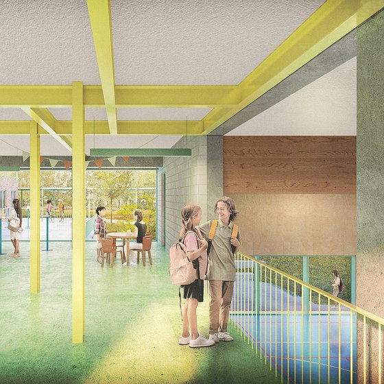 school renovation project BOS @OFFICEU architects for urbanity