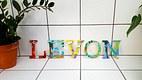 Hand painted child's name on custom wooden letters