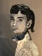Migrant woman hastily clad in donated shirt (a Portrait of Audrey Hepburn) SOLD